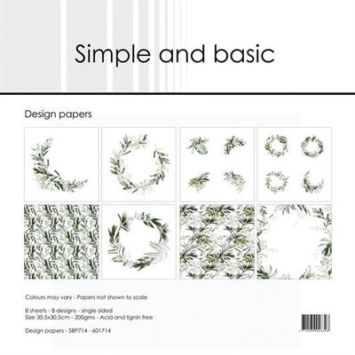 Simple and Basic Design Papers "Green Softness" 12 x 12