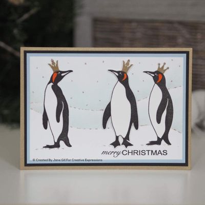 Woodware Clearstamp - King Penguins