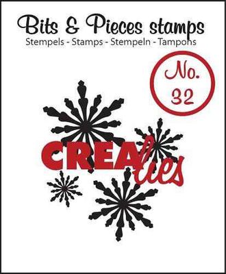 Crealies Clearstamp - Snowflakes No 32