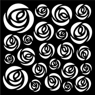 Creative Expressions - Stencil (6x6) - Rose Swirl