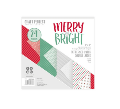 Tonic Studios Craft Perfect 6x6 Card Packs "Merry & Bright"