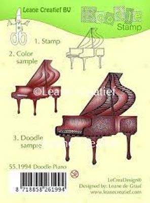Leane Creatief BV Clearstamps - Doodle Piano
