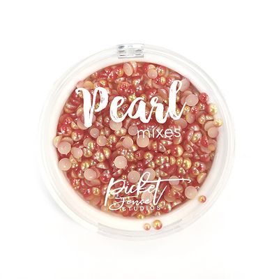 Picket Fence Studios Gradient Flatback Pearls Tangerine & Sunlight Yellow