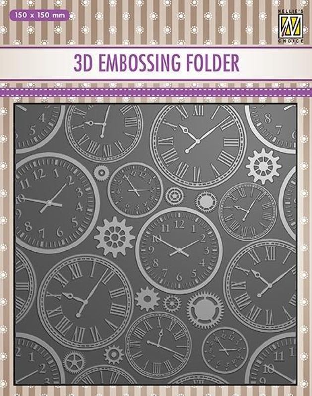 Nellie Snellen 3D Embossingfolder Time