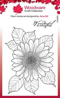 Woodware Clearstamp - Sunflower Rays