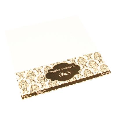 Craft UK - Premier Card 12x12 Inch White Paper Pack