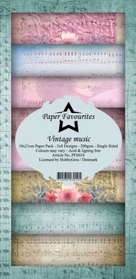 Paper Favourites - Slim Card - Vintage Music