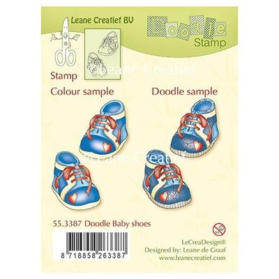 Leane Creatief BV Clearstamps - Doodle Baby Shoes