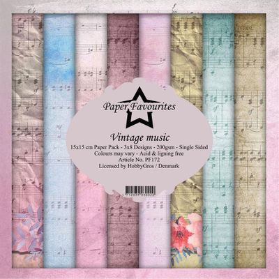 Paper Favourites - Vintage Music Paperpack 6' x 6'