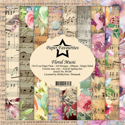 Paper Favourites - Floral Music Paperpack 6' x 6'