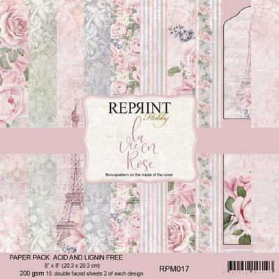 Reprint Paperpad 8' x 8' - La Vie En Rose