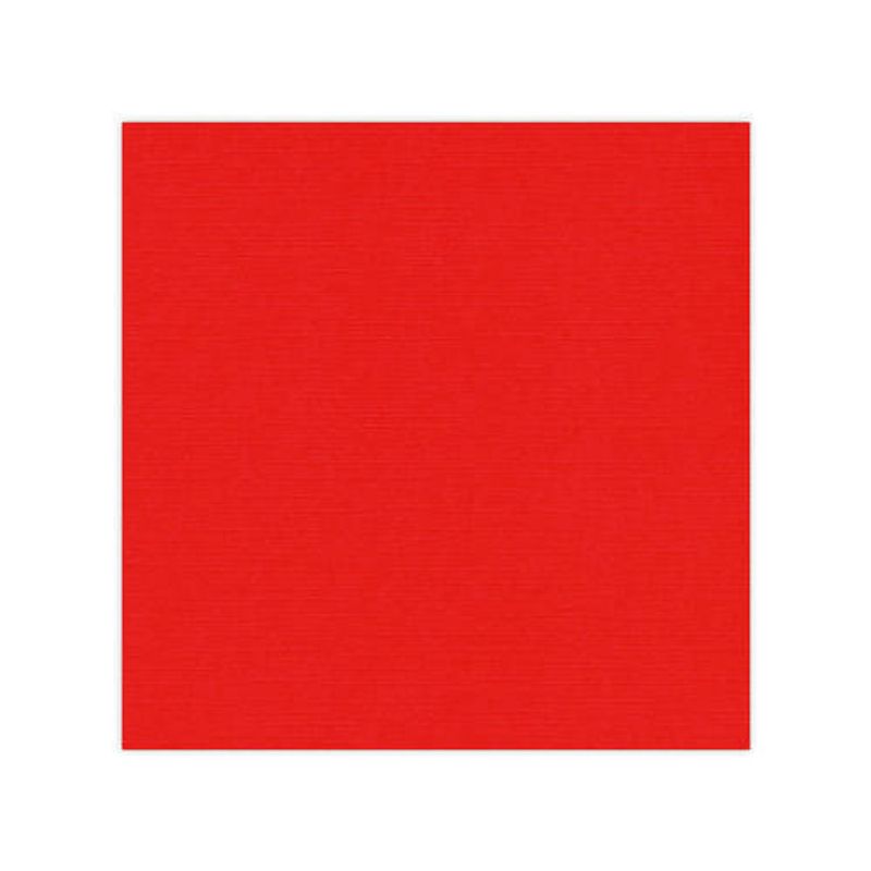 Linnen Cardstock - 30.5 x 30.5 - Red