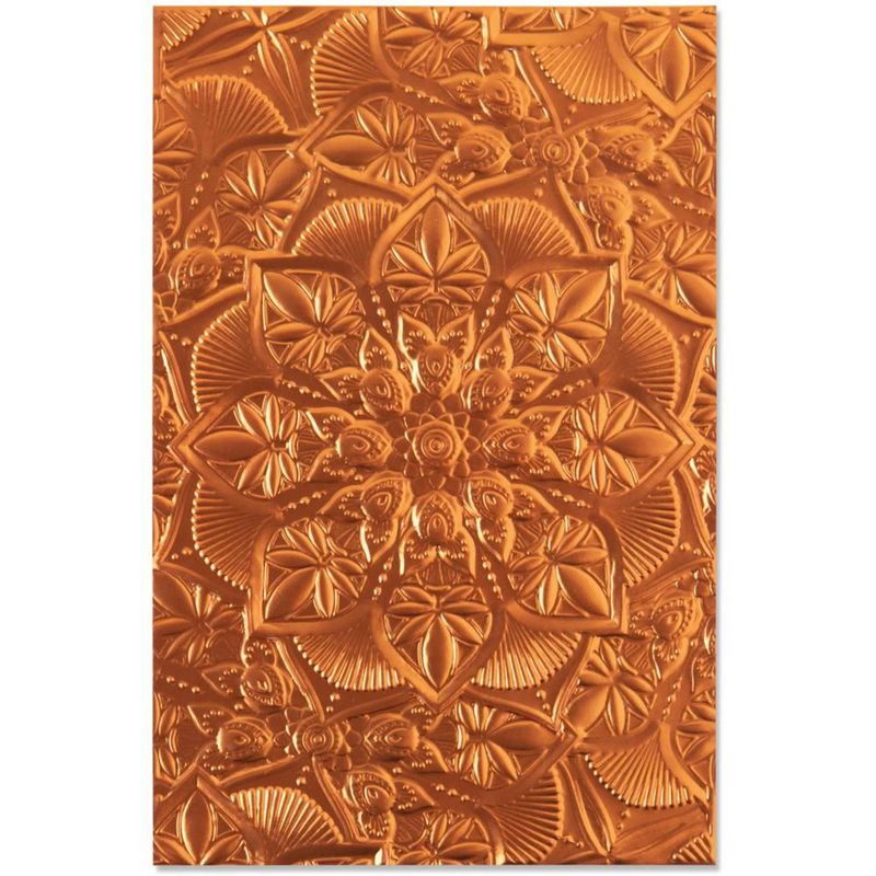 Sizzix 3-D Textured Impressions Embossing Folder - "Floral Mandala"
