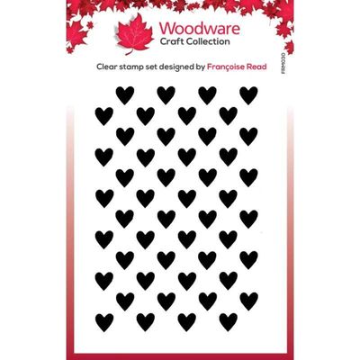 Woodware Clearstamp - Mini Heart Background