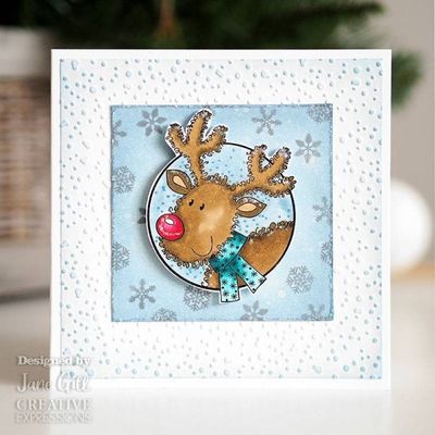 Woodware Clearstamp -Festive Fuzzies - Mini Reindeer