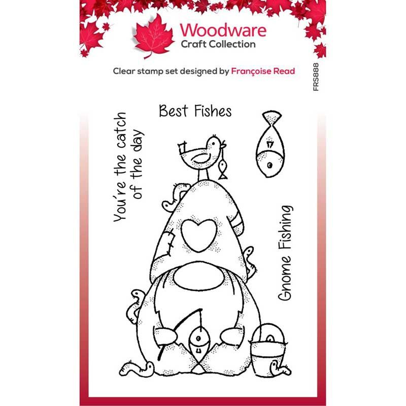 Woodware Clearstamp - Fishing Gnome