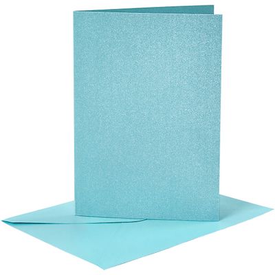 Kort & Kuvert - Blå Pärlemor