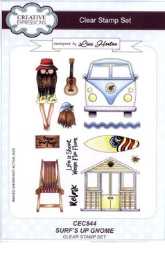 Creative Expressions Clear Stamp Set - Surf's Up Gnome