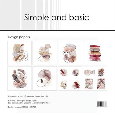 Simple and Basic Design Papers "Organic Shapes" 12 x 12