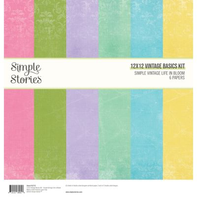 Simple Stories - Simple Vintage Life in Bloom 12x12 Inch Vintage Basics Kit