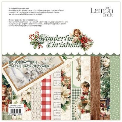 LemonCraft Wonderful Christmas 12x12 Inch Paper Pad