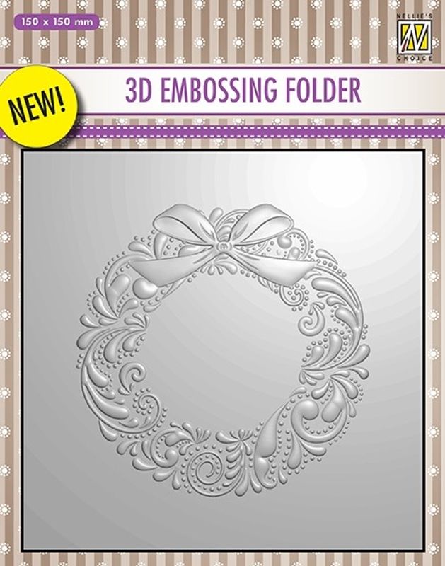 Nellie Snellen 3D Embossingfolder Wreath