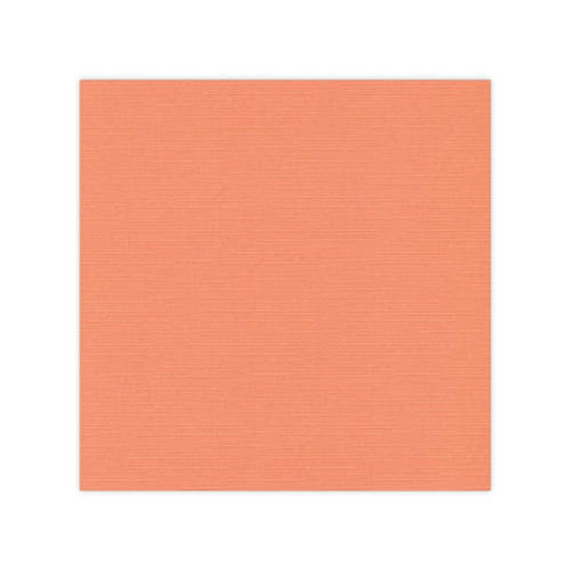 Linnen Cardstock - 30.5 x 30.5 - Soft Orange