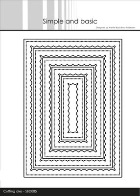 Simple and Basic die - Inner Scallop Rectangle