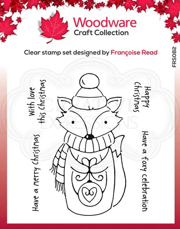 Woodware Clearstamp - Foxy Christmas