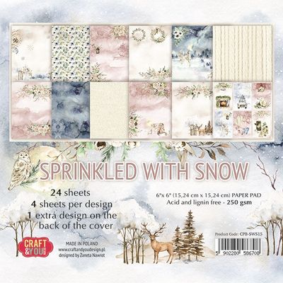 Craft & You Paperpad "Sprinkled with Snow" 6' x 6'