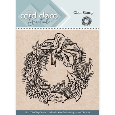 Card Deco Essentials Clear Stamps - Christmas Wreath