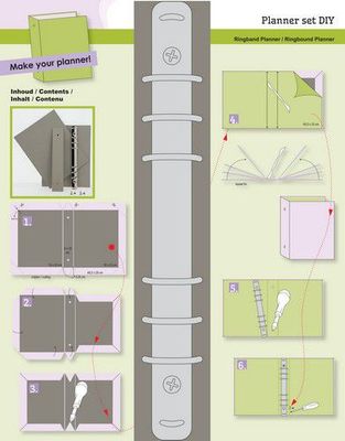 CraftEmotions Ringbound Planner set DIY-set