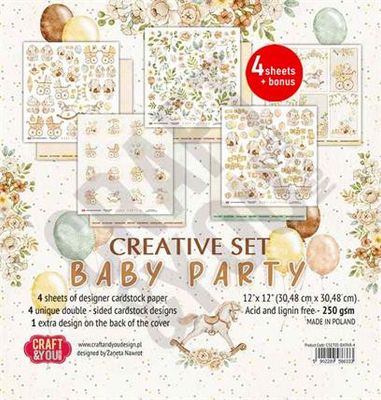 Craft & You Paperpad "Creative Set Baby Party" 12' x 12'