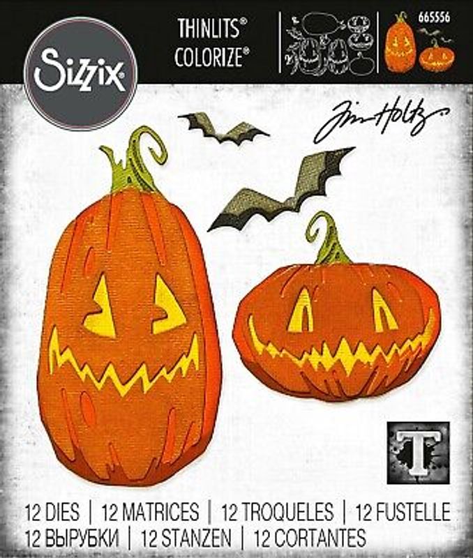 Sizzix/Tim Holtz Thinlits Die ”Pumpkin Patch, Colorize”