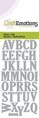CraftEmotions Die - uppercase alphabet Card 5x10cm