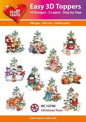 Hearty Crafts Easy 3D Toppers - Christmas Trees
