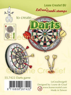 Leane Creatief BV Clearstamps - Darts Game