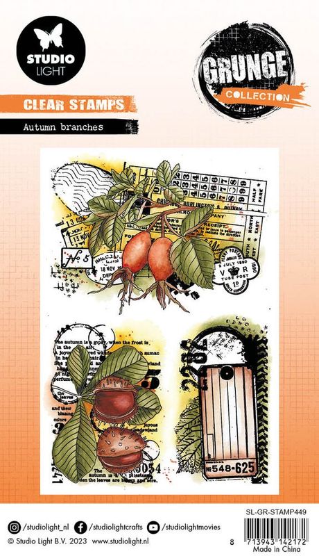 Studio Light Autumn Branches Grunge Stamps