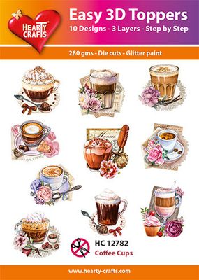 Hearty Crafts Easy 3D Toppers - Coffe Cups
