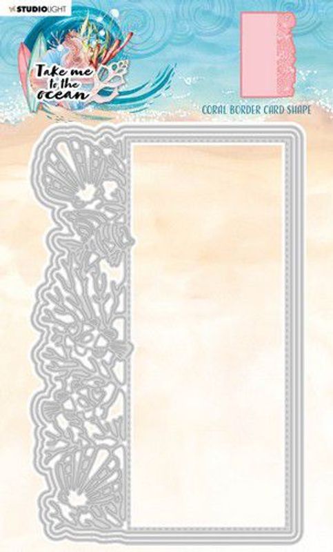 Studio Light Cutting Die Take me to the Ocean - Coral Border Card Shape