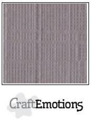 CraftEmotions Linen Cardboard Silver 10-pack 30,5x30,5cm