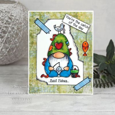 Woodware Clearstamp - Fishing Gnome