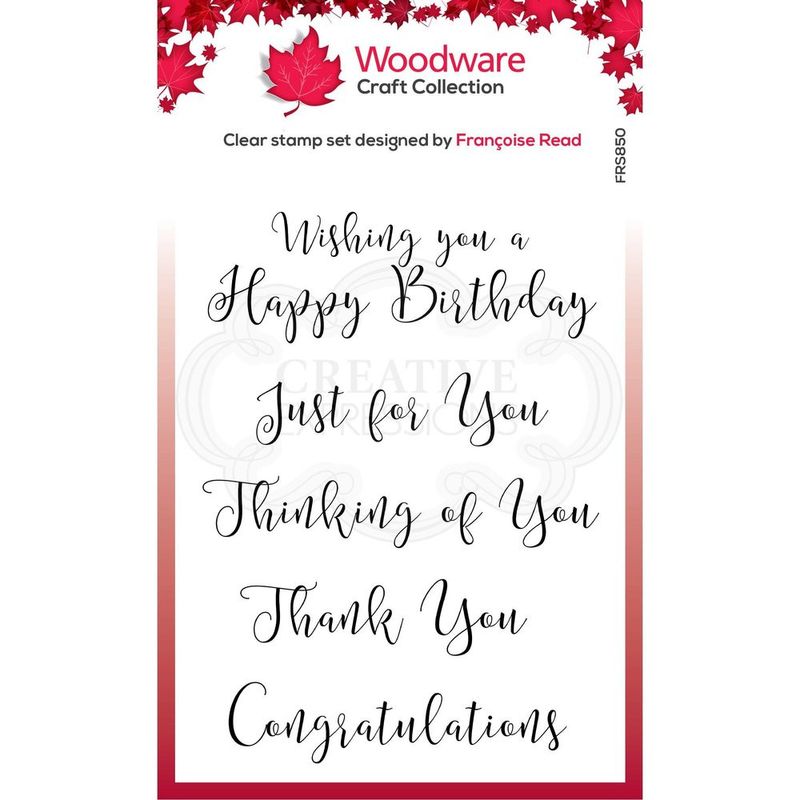 Woodware Clearstamp - Curly Greetings