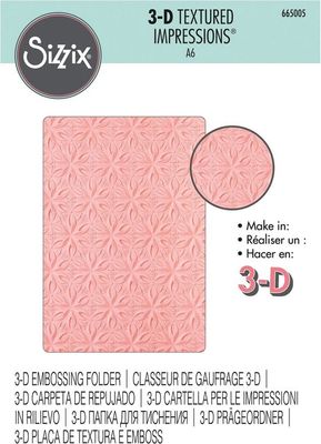 Sizzix 3-D Textured Impressions Embossing Folder - "Geometric Flowers"