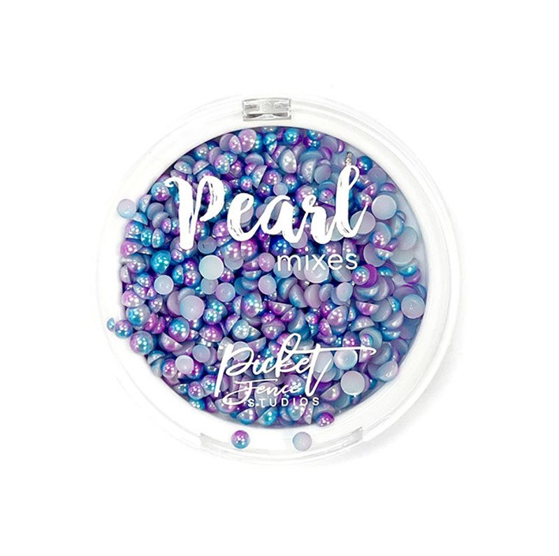 Picket Fence Studios Gradient Flatback Pearls Bright Blue & Soft Violet