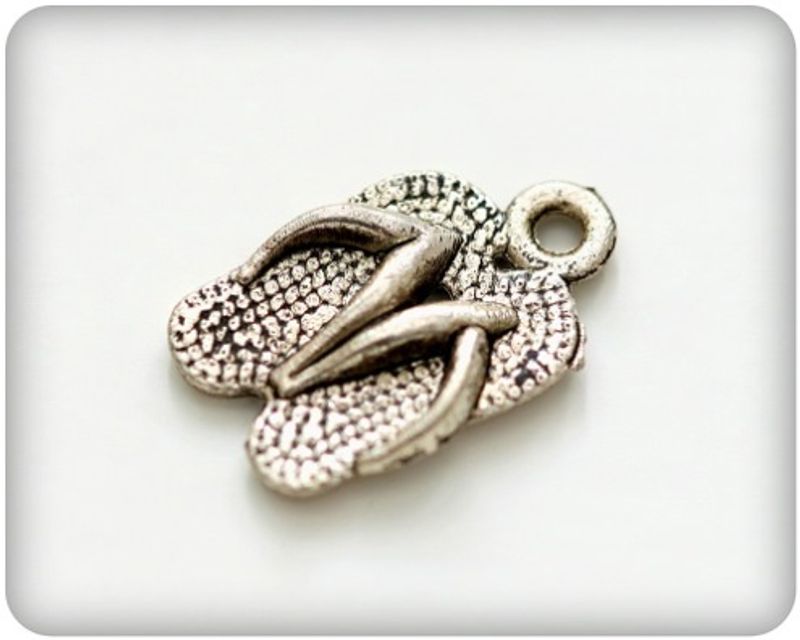Charms Beach Slippsers 8*16mm Silver