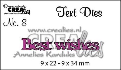 Crealies Text Dies - Best Wishes