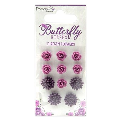 Dovecraft - Butterfly Kisses - 11 Resin Flowers