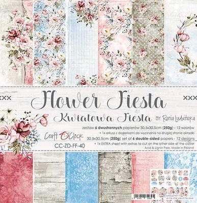 Craft O'Clock - Paper Collection Set 12"*12" Flower Fiesta