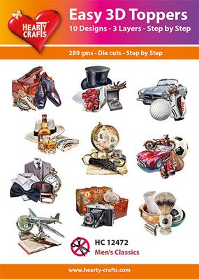 Hearty Crafts Easy 3D Toppers - Men's Classics